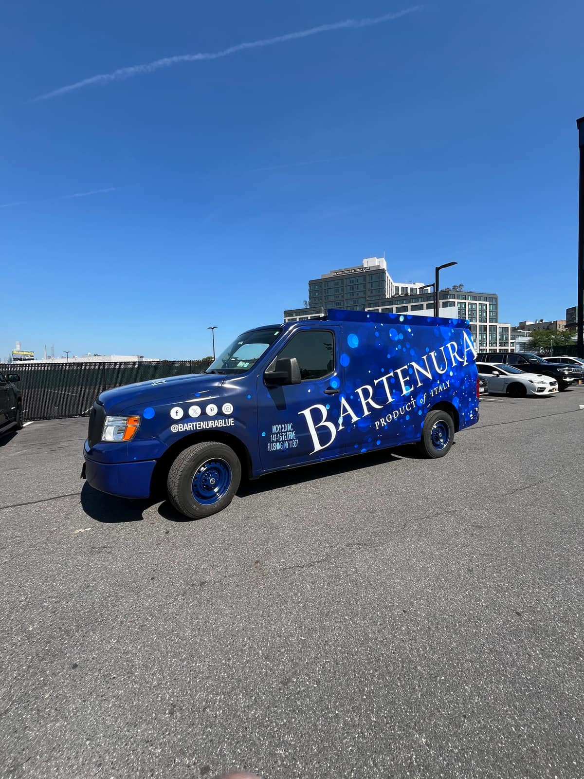 Bartenura fleet van — full print wrap