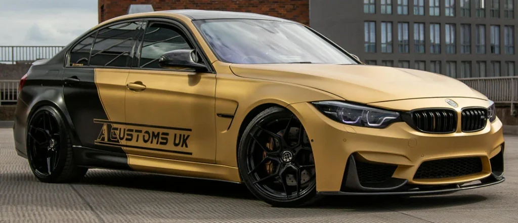 carbon fiber and golden vinyl - car wrap carbon fiber and golden vinyl - car wrap